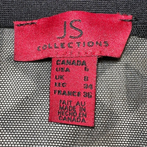 JS Collections Black Top size 6 NWT - Picture 5 of 9